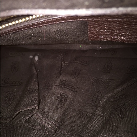 Gucci Dark Brown Leather Heritage Stripe Horsebit Hobo Shoulder Bag - Picture 4 of 6